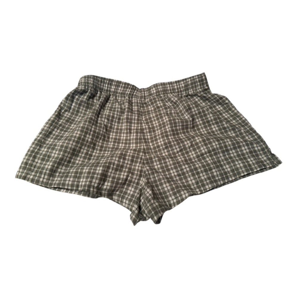 Wild Fable Sage Green Plaid/Checkered  Women's Sleep Shorts - Picture 2 of 7